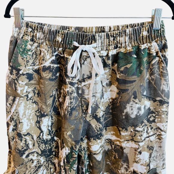 Camo Cargo Pants Size Large Brown Camouflage Wide Leg Pull On Style Relaxed Fit - Picture 5 of 15